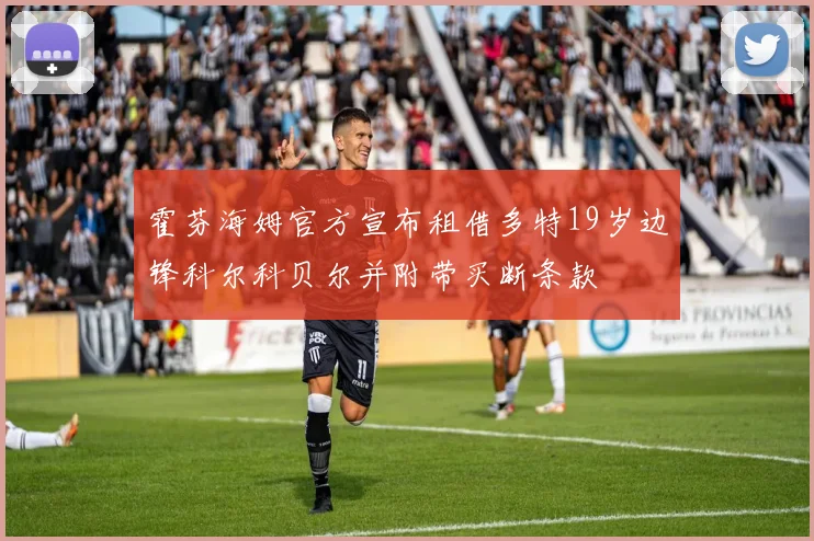 霍芬海姆官方宣布租借多特19岁边锋科尔科贝尔并附带买断条款